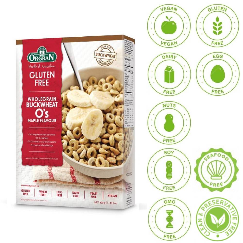 Orgran Buckwheat O’s Maple Flavor 300g
