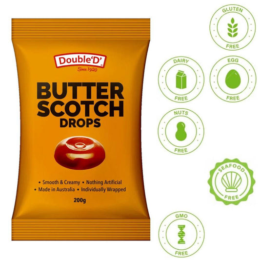 Double ‘D’ ButterScotch Drops 200g