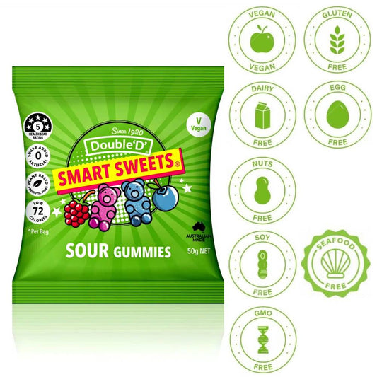 Double ‘D’ Smart Sweets Sour Gummies 50g