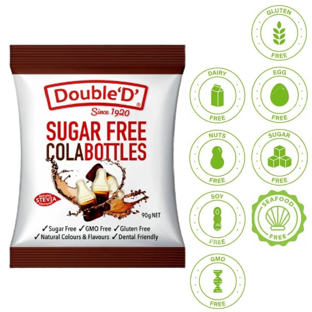 Double ‘D’ Sugar Free Cola Bottles Sugar Free 90g