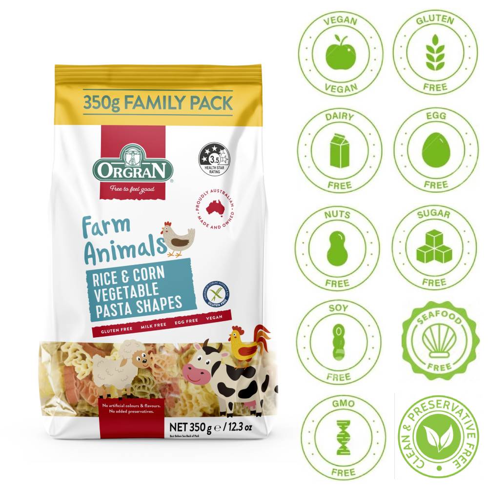 Orgran GF Farm Animal Pasta 350g