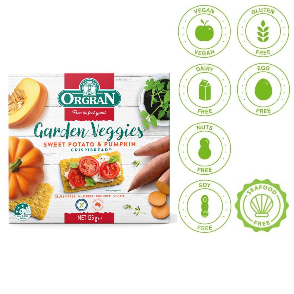 Orgran Sweet Potato & Pumpkin Crispibread 125g