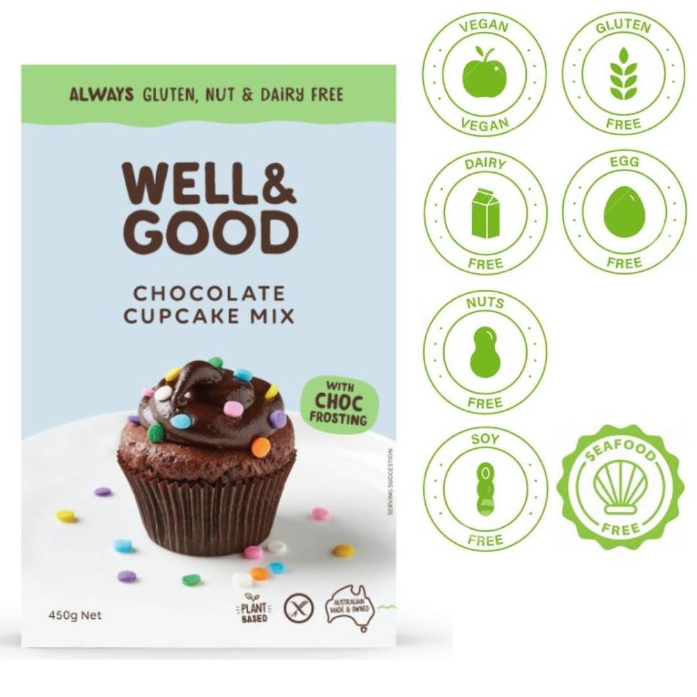 Well & Good Chocolate Cupcake Mix 450g