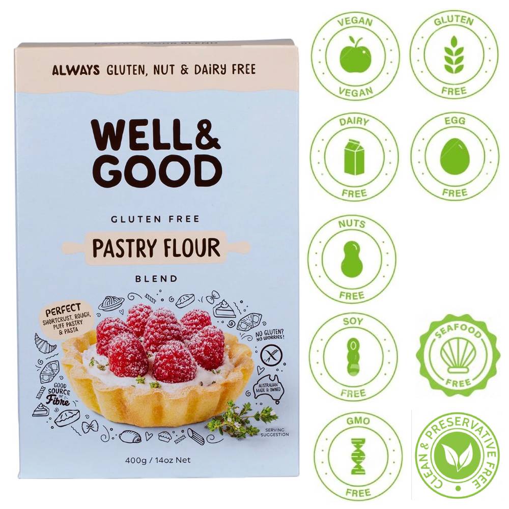 Well & Good Pastry Flour Blend 400g – GlutenfreeSG