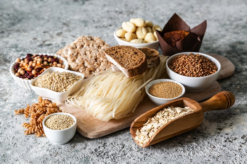 A spread of gluten-free products